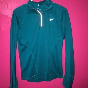 Turquoise Nike half zip